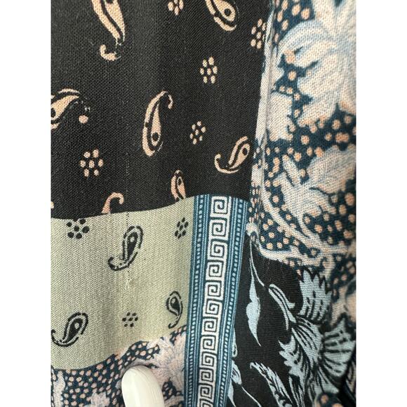 Aveology City Chic Patch Print Floral Maxi Dress Plus Size 20 Boho Peasant Folk - Picture 9 of 13